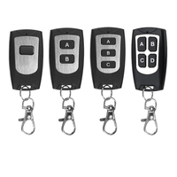 Control Remoto Universal de 4 Canales, 433mhz, Plástico y Metal, Clonación/Aprendizaje de Código, para Puerta de Garaje Enrollable