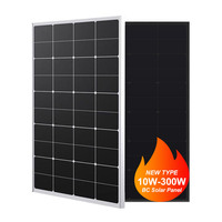 Panneau Solaire Haute Qualité 120W 240W 300W de Type N BC avec Panneau Solaire HPBC en Verre 24V pour Projets Solaires