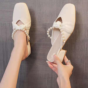 Chaussures compensées à plateforme tendance pour femme, à semelle épaisse, à enfiler, mi-talon, légères, pour le printemps et l'été en extérieur - Product Image 2