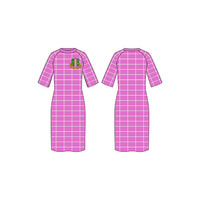 Personnalisé OEM ODM Vêtements Robes portefeuille d'été décontractées Robe pull moulante maxi en tricot côtelé à rayures pour les dames