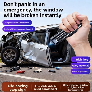 <span class=keywords><strong>Plaque</strong></span> de stationnement mobile 3-en-1 DRC avec marteau brise-vitre de voiture et <span class=keywords><strong>plaque</strong></span> de numéro temporaire rotative – Garantie 1 an - Product Image 3