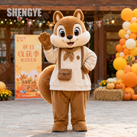Costume de mascotte d'écureuil personnalisé Shengye, en peluche douce, pour la promotion des événements de festival d'automne et des carnavals en centre commercial