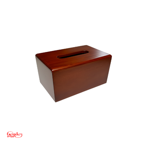 Porte-mouchoirs en bois rectangulaire classique de grande taille, design durable pour organiser les serviettes, prêt à l'emploi - Product Image 1