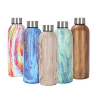 2024 belle fiole écologique en acier inoxydable Sport métal 500ML isolé Double paroi vide thermique bouteille d'eau Termos