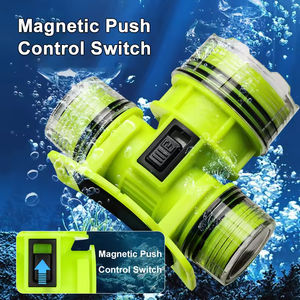 Linterna Frontal de Buceo Recargable Tipo C de 5 Lámparas con Pantalla Digital para Mostrar el Nivel de Batería, Linterna Subacuática - Product Image 5