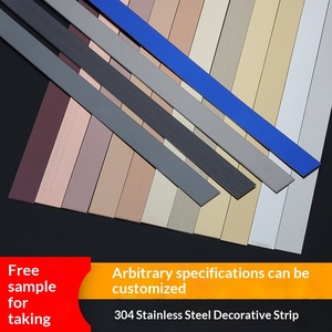 Bande décorative en acier inoxydable, moulure métallique miroir, double face plate, pour mur, marbre, <span class=keywords><strong>porte</strong></span> de placard, <span class=keywords><strong>carrelage</strong></span>, auto-adhésive - Product Image 3