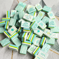 Jeu de Mahjong Américain de Luxe Personnalisé, Gravé et Peint à la Main, Motif Tourbillon Nacré, Cadeau Idéal pour Fêtes et Famille