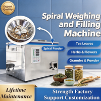 Machine de remplissage et de dosage semi-automatique à vis spirale pour feuilles de thé, herbes, granulés, haricots, graines, noix et poudre, capacité 1-100g
