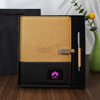 Carnet de notes intelligent de luxe OEM pour affaires avec batterie externe, clé USB et stylo – Coffret cadeau