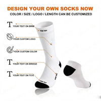 Chaussettes de sport tricotées sur mesure, impression numérique par transfert thermique, polyester respirant et résistant à l'usure, chaussettes unisexes pour l'extérieur