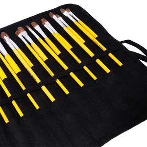 Canvas Brush Holder Roll Up Storage Bag 40x33cm Art Paint Brush Organizer With 22 Pockets For Painting Supplies - Product Image 4