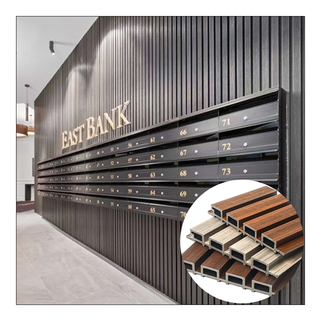 Interior Wall Covering Composite Cladding Panels PVC Co-extruded WPC Fluted Panels Wood Decor Textures Waterproof Eco-Friendly