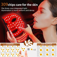 Masque LED 7 couleurs pour usage domestique, soin et rajeunissement de la peau du visage, thérapie anti-âge par lumière rouge