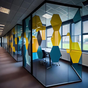 Cloison en verre minimaliste moderne sans <span class=keywords><strong>cadre</strong></span> avec <span class=keywords><strong>cadre</strong></span> en aluminium minimal, maximise la lumière naturelle et l'esthétique architecturale - Product Image 4