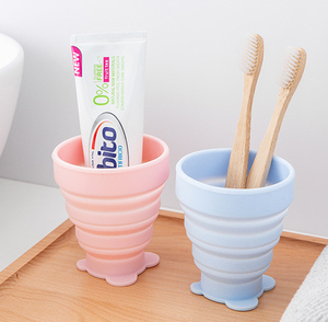 Custom Logo Folding Reusable Portable Sports Style Coffee Mug Heat Resistant Silicone <strong>Collapsible</strong> Leak-Proof BPA Free Travel <strong>Cup</strong> - Product Image 3