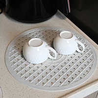 Séchage de la vaisselle Protecteur d'isolation thermique Multifonctionnel à vidange rapide Table de cuisine Antidérapant Caoutchouc souple silicone Tapis d'évier