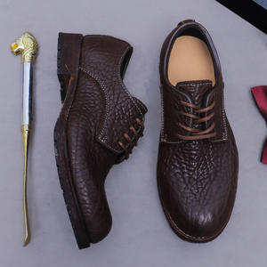 2026 New Genuine Leather Waterproof Breathable <b>Deodorization</b> Oxfords Ankle Lace-Up Shoes <b>Men</b> Washable Goodyear Handcrafted Retro - Product Image 6