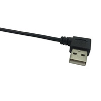 Muestra Gratuita de Cable USB en Ángulo Recto, USB A Macho a Micro USB Macho en Ángulo Recto de 90 Grados