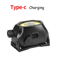 Lampe frontale LED QXMOVING en ABS, rechargeable par USB, avec sangle réglable, détecteur de mouvement et lumière d'avertissement rouge