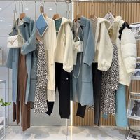 Vente en gros de manteaux d'hiver pour femmes, manteaux mi-longs pour femmes, stock expédié aléatoirement