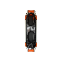 Kayak gonflable tandem pliable ultraléger pour la pêche, le camping, les aventures en rivière et en lac