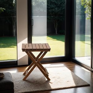 Solid <b>wood</b> side <b>table</b>, folding <b>table</b>, outdoor <b>table</b>, camping <b>table</b>, outdoor leisure picnic <b>table</b>, manufacturer wholesale, - Product Image 1