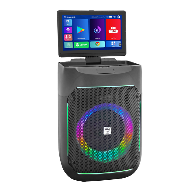 Diamond New Smart Wifi Speaker Karaoke Machine Touch Screen Lyric Display Wireless Portable Karaoke Speaker