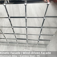 Panneaux de façade cinétiques en aluminium ignifuges et réactifs au vent pour projets commerciaux emblématiques en extérieur