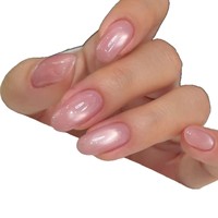 10 Warna Seri French Soft Tone Matte Liquid Glass Bead Cat Eye Gel Polish Ramah Lingkungan Vegan Tahan Lama DIY Gel Polish Kit