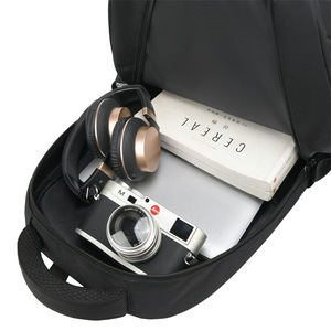 Men's Business Casual <b>Backpack</b> Large Capacity 20-35L Travel And Work Use Solid Color With Interior Zipper Pocket - Product Image 4