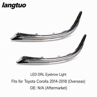 Lampu LED Aliran Sekuensial 12V High Bright untuk Lampu DRL Alis, Lampu Modifikasi Eksterior Mobil untuk Toyota Corolla 2014-2018 Spesifikasi AS