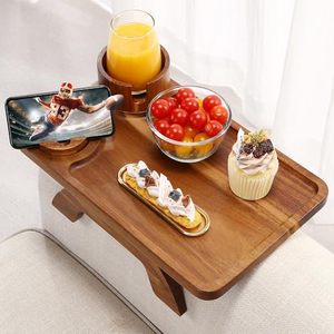 Plateau de service carré en bois de qualité supérieure, personnalisable, avec pieds pliables, robuste, sans BPA, écologique, 50 pièces, gravure moderne classique - Product Image 2