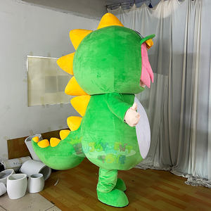 Ejoyment MOQ ชุดมาสคอตไดโนเสาร์สีเขียวสำหรับเด็กผู้หญิงชุดคอสเพลย์ผ้ากำมะหยี่สำหรับงานวันเกิดและงานอีเว้นท์1ชิ้น - Product Image 2