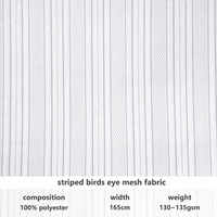 Tissu en maille jacquard 100 % polyester à rayures œil-de-perdrix, respirant et anti-transpiration, personnalisé en usine, vente en gros, pour vêtements de sport et tenues actives