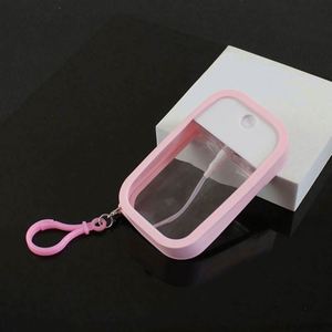 Flacon vide de luxe en plastique personnalisé, format carte de crédit, rechargeable, avec pompe pulvérisatrice et porte-clés, pour alcool, soins de la peau et crème, écran multicolore - Product Image 6