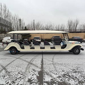 Voiture de réception classique électrique rétro vintage blanche personnalisée 5+1 places, véhicule spécial touristique pour zones panoramiques - Product Image 4