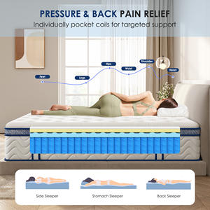 Colchón Transpirable y Duradero con Funda Extraíble, Espuma Viscoelástica Comprimida al Vacío en Caja para un Sueño Reparador en el Dormitorio - Product Image 3