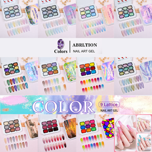 Abrltino <span class=keywords><strong>Serie</strong></span> Estiva Words: Gel UV Non Tossico per Unghie, Lunga Durata, 9 Colori Sfumati, per Nail Art Fai-da-te, Ingrosso - Product Image 1