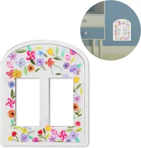 High End Fancy Garden Pattern Outlet Cover Wall Plate Made From Durable Material Polycarbonate Thermoplastic