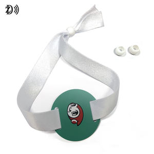 Personalizado RFID 13,56 MHz pulsera de tela Festival pulseras de tela tejida para eventos - Product Image 3