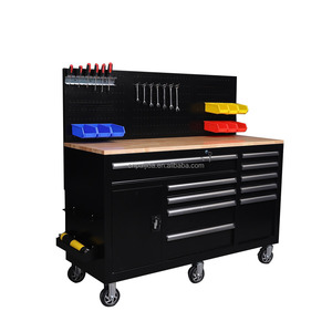 Armoire à outils métallique roulante verrouillable pour <span class=keywords><strong>garage</strong></span>, 5 tiroirs, option OEM/ODM, capacité de charge 300 kg, chariot utilitaire mobile au design moderne, avec clé - Product Image 2