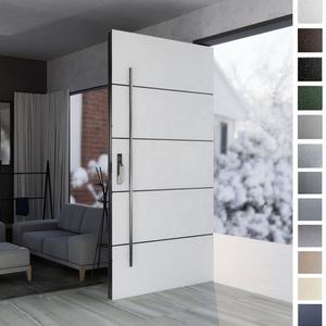 Porte d'entrée pivotante moderne en acier inoxydable et alliage d'aluminium BASEN, anti-effraction, pour villa et hôtel - Product Image 5