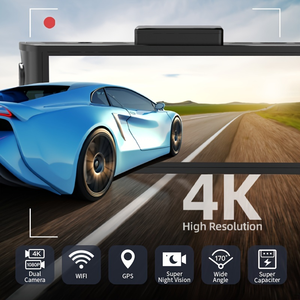 กล้องติดรถยนต์ Redtiger F7N รุ่น Dual 2 Channel พร้อมระบบมองกลางคืน รองรับ GPS Wifi บันทึกภาพ 4K กล้องคู่ - Product Image 2