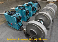 Souffleur d'air chaud industriel en acier inoxydable 20KW, chauffage à air moyenne pression pour serre et élevage de poulets