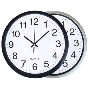 Horloge murale ronde en plastique personnalisée de 12 pouces avec cadran imprimé, fonctionnant sur piles, mouvement à quartz - Product Image 2