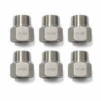 Adaptateur réducteur hexagonal forgé en acier inoxydable 304 BSPP BSPT à basse pression, filetage mâle-femelle 3/4 DN20 DN25, raccords de tuyauterie