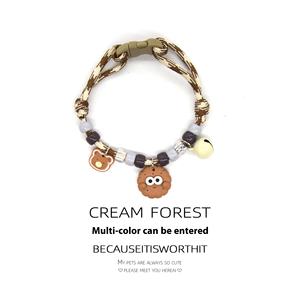 Collar para perro y gato, banda para el cuello, campana, estampado de pata bonita, campana sencilla, Collar ajustable colorido - Product Image 6