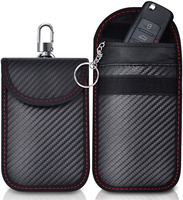 Nouvelle fibre de carbone RFID voiture télécommande blindage clé Pack Double blindage Signal antivol et Anti-perte accessoires de voiture