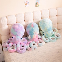 Fabricant en gros de jouets en peluche super doux en coton PP, en forme de pieuvre simulée, aux couleurs vives et personnalisées, pour cadeaux de fêtes