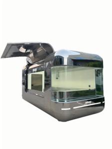 Camión <span class=keywords><strong>de</strong></span> <span class=keywords><strong>Comida</strong></span> Móvil Estable <span class=keywords><strong>de</strong></span> Cuatro Ruedas <span class=keywords><strong>de</strong></span> Acero Inoxidable con Gran Toldo para Servir, Máquina <span class=keywords><strong>de</strong></span> Espresso, Vitrina para Pastelería y Rastreo GPS - Product Image 6